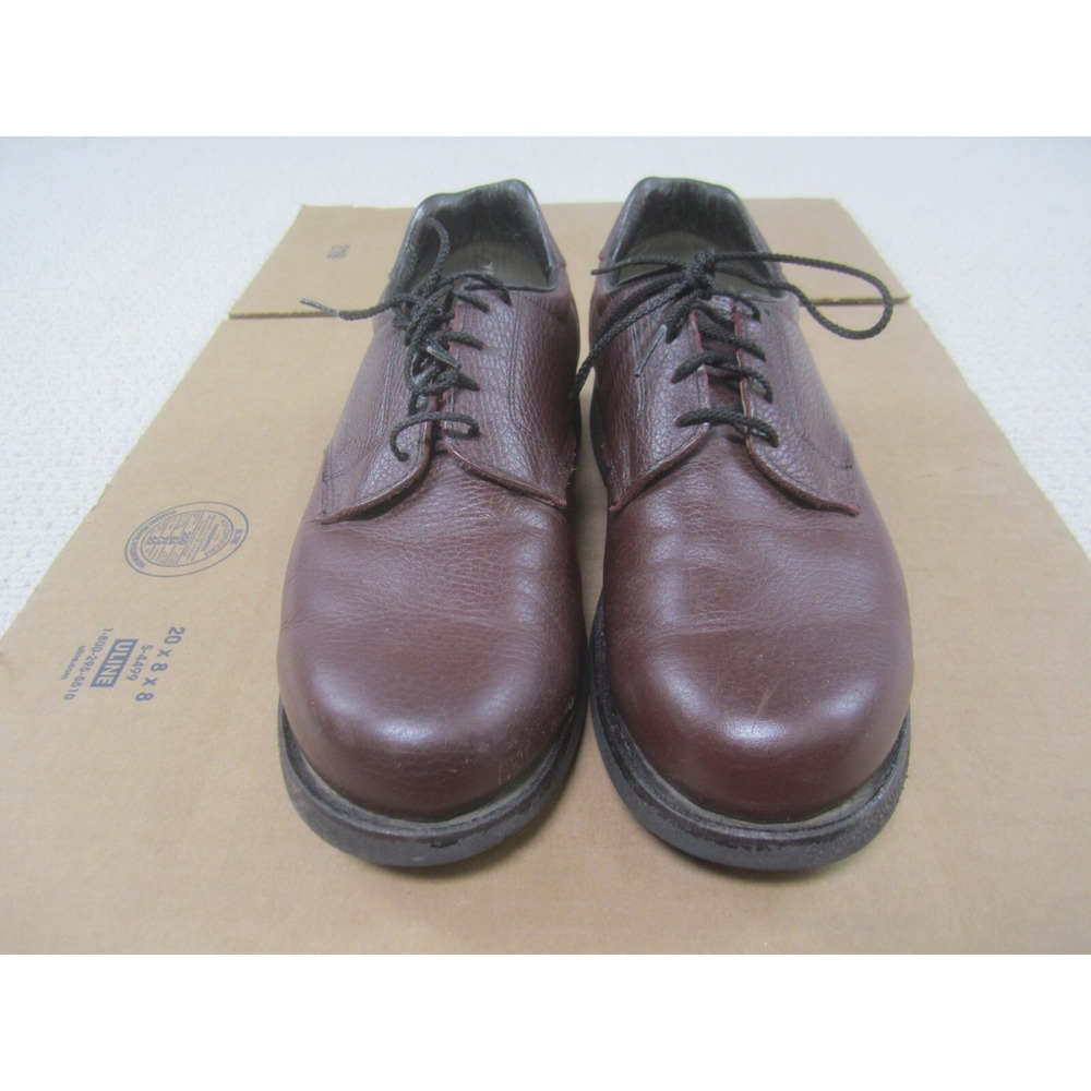 Vibram Shoes Mens 8 Burgundy Lace‎ Up Low Top Casual Made In USA Leather
